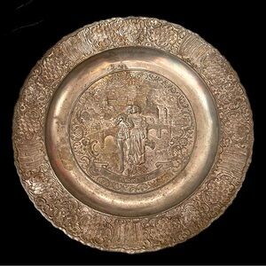 Vintage Zinn Pewter German ‘Alt Heidelberg’ Decorative Tray